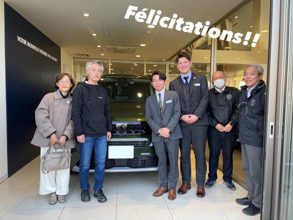 人生にPEUGEOTで華を！ご納車おめでとうございます☆