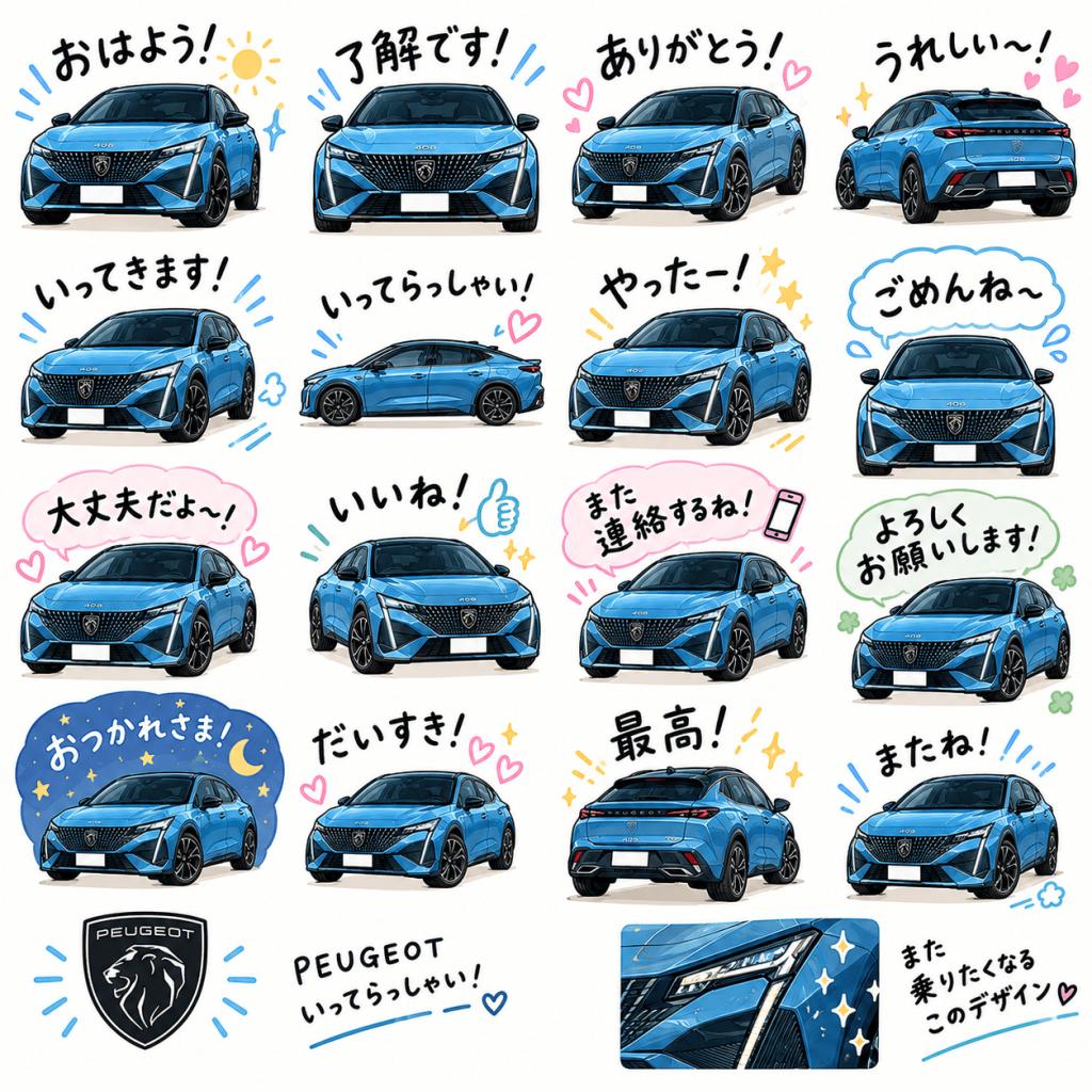 🦁 PEUGEOT × LINEスタンプ風