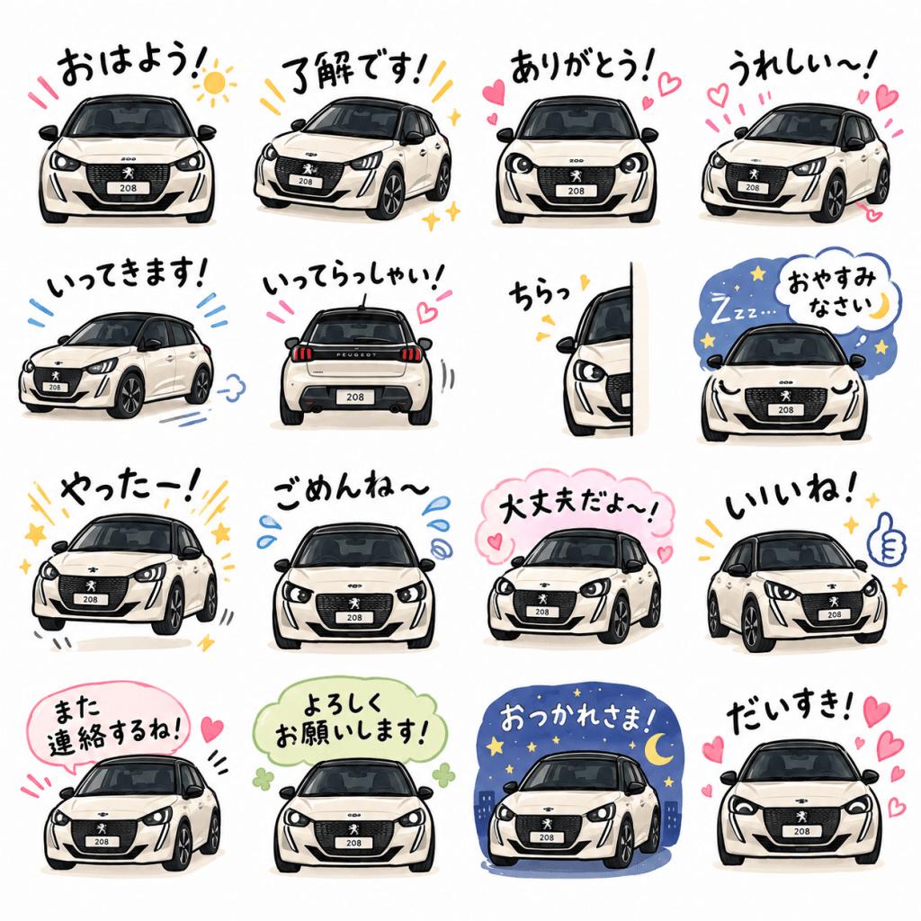 🦁 PEUGEOT × LINEスタンプ風
